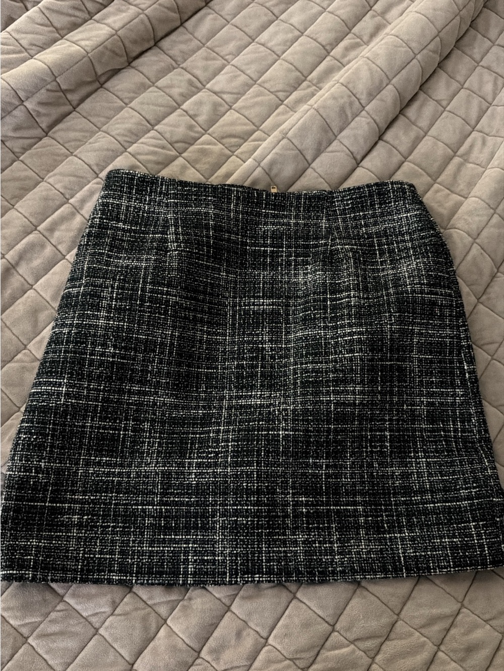 H&M Black & White Tweed Mini Skirt